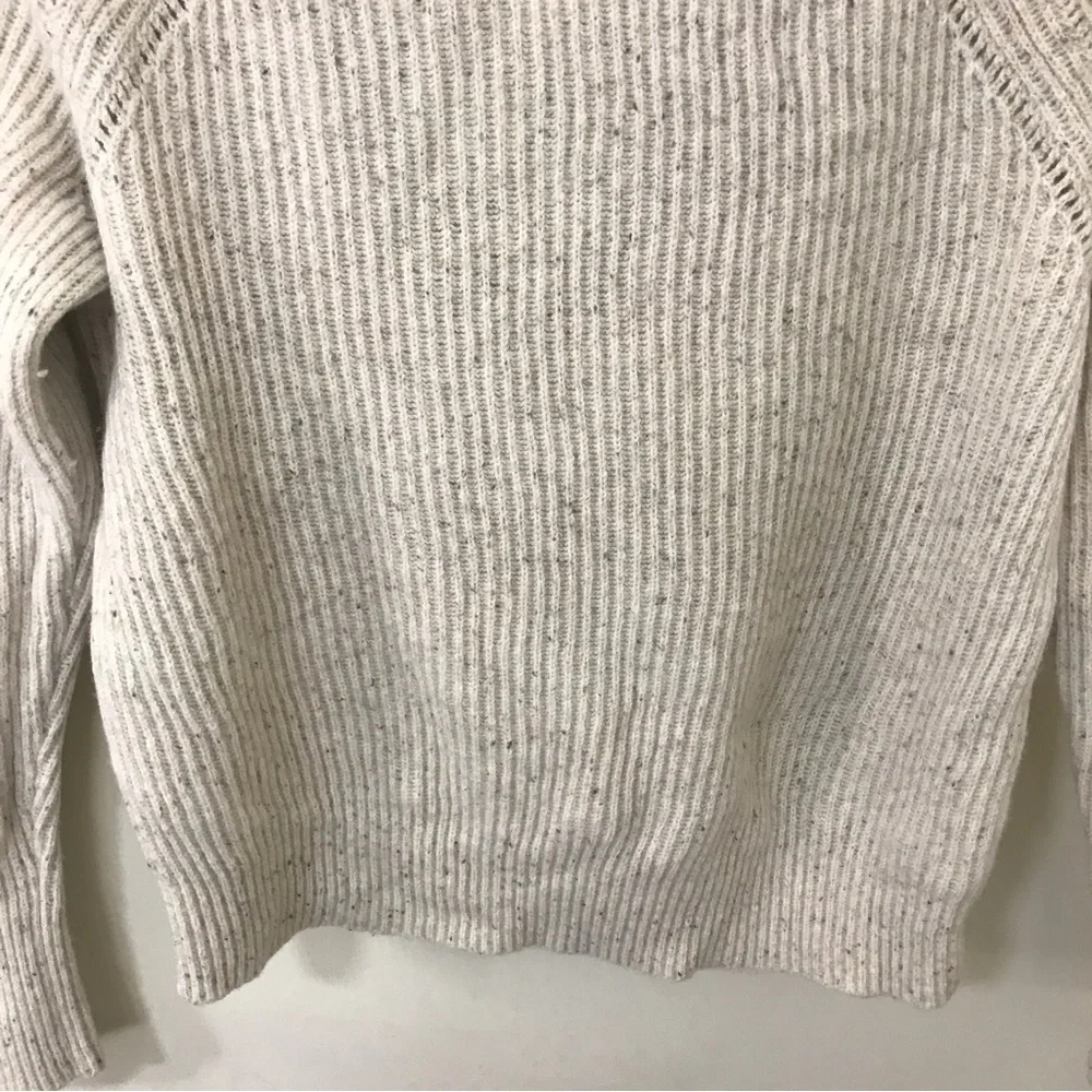 J. Crew beige knit wool nylon blend long sleeve top